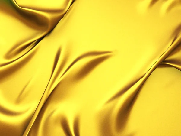 Suave elegante pano de seda dourada — Fotografia de Stock