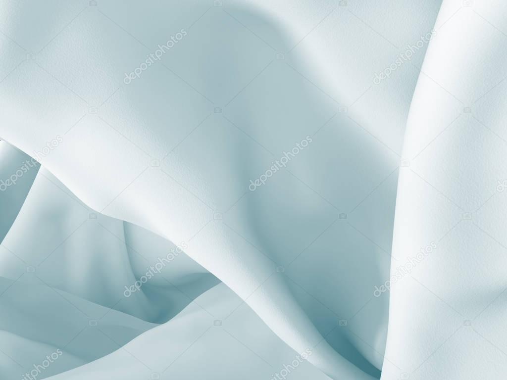 Elegant white silk cloth