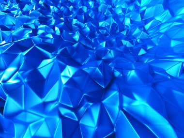 Blue Metallic Polygons Pattern clipart