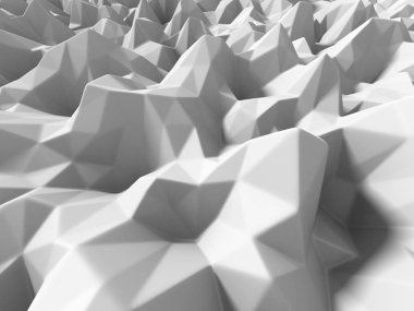 Beyaz geometrik kabartma