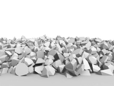 Cracked rock pieces of destruction wall clipart