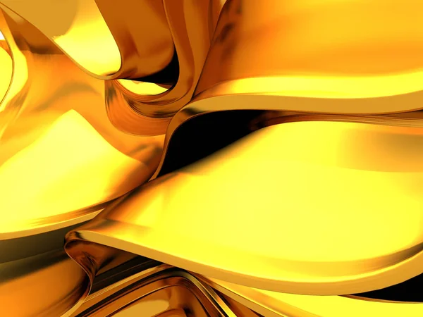 Abstract gold smooth lines — Stock Photo, Image
