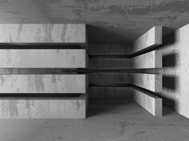 boş beton odası iç