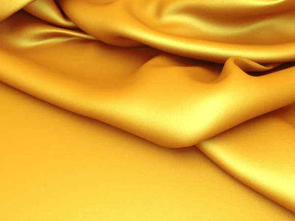 Yellow silk cloth — Stock Photo, Image