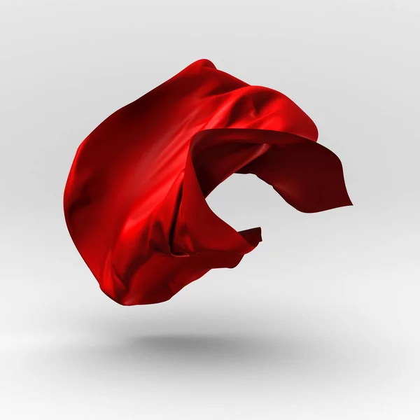 Red luxury flying silk cloth — Stock Photo, Image