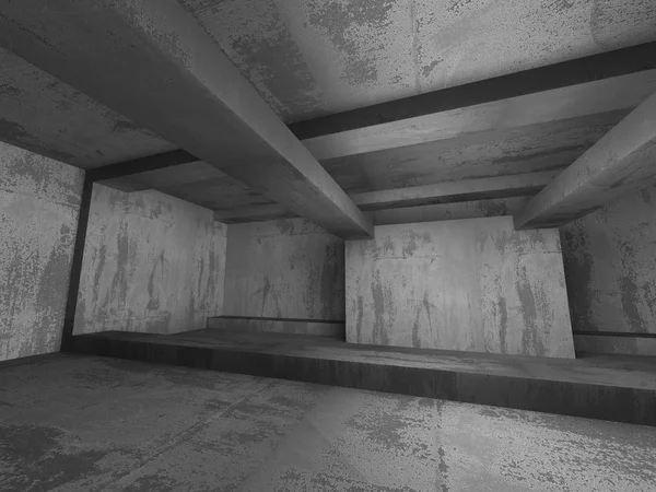 コンクリート空暗い部屋 — ストック写真
