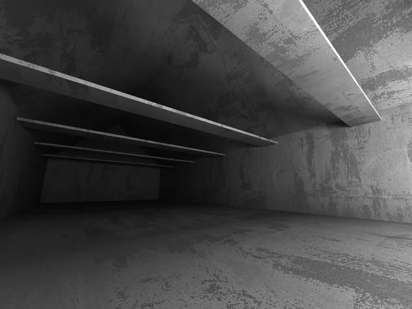 Architektur des leeren dunklen Raums — Stockfoto