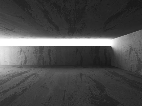 Temné konkrétní místnosti interiér. — Stock fotografie