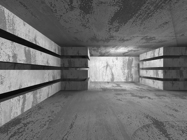 Arquitetura de concreto de quarto escuro — Fotografia de Stock