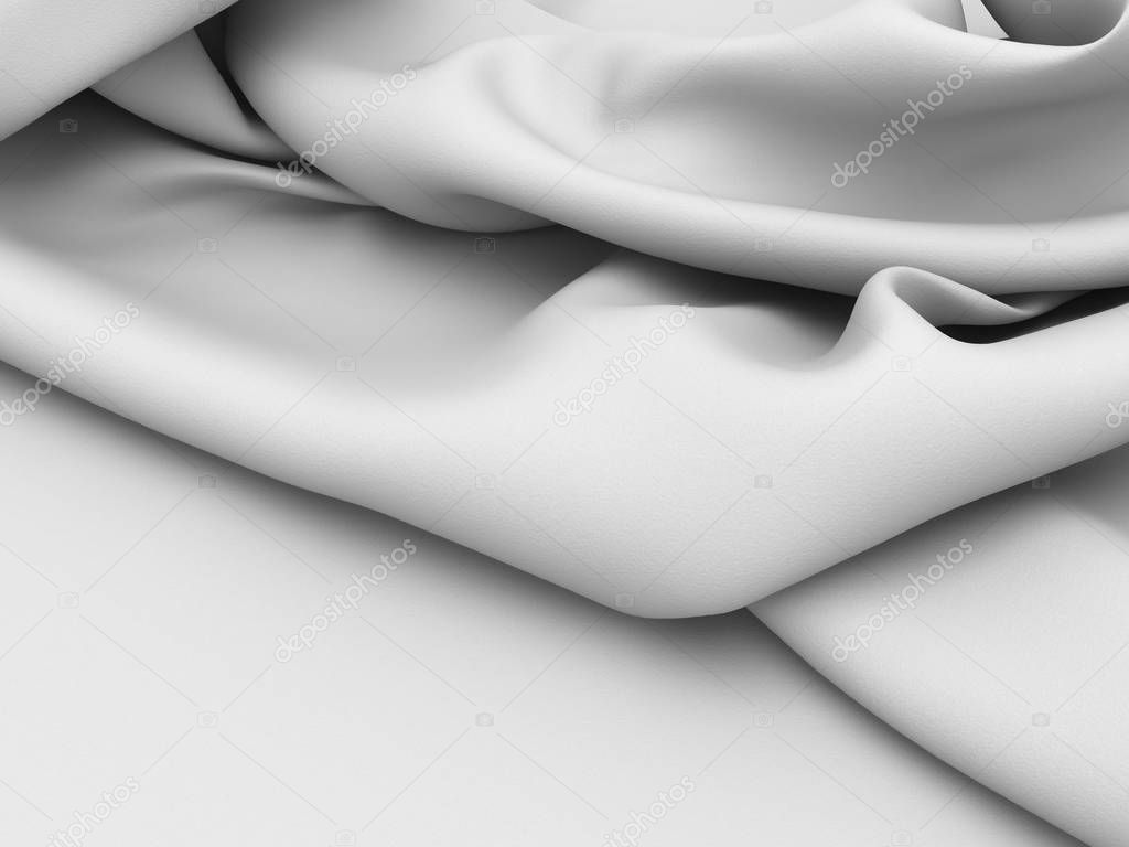 White silk cloth