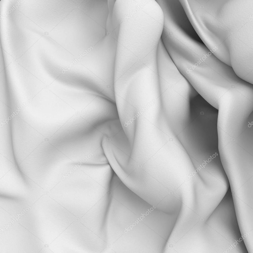 White soft silk cloth