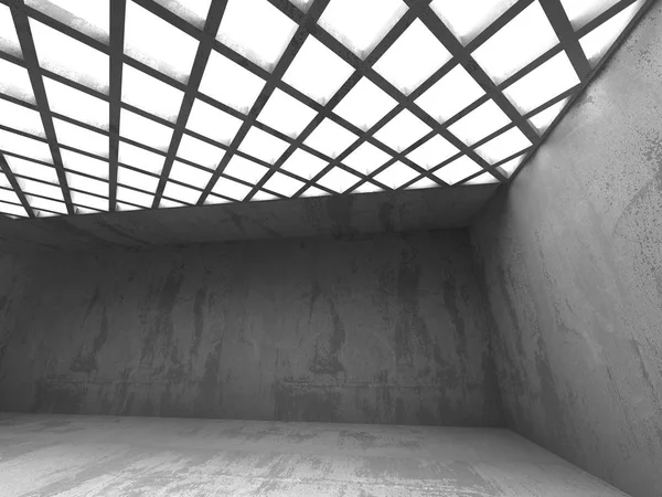 Pokój z ciemnych ścian betonowych — Zdjęcie stockowe