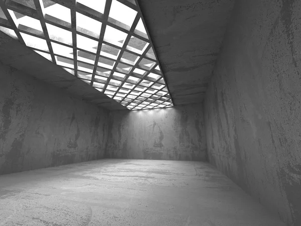 Donkere betonnen lege kamer — Stockfoto