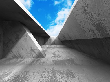 Bulutlu gökyüzü ile Beton İnşaat