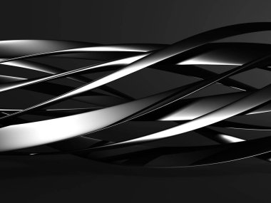 Black smooth metallic lines clipart