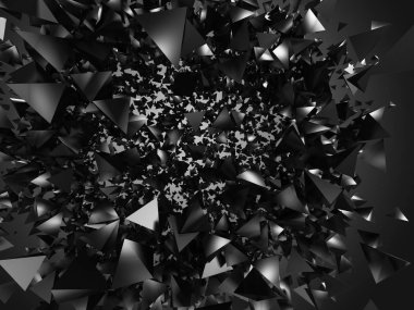 Siyah turuncu parçacıklar patlama 