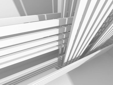 Beyaz geometrik mimarisi