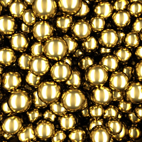 Arany fényes gömbök — Stock Fotó
