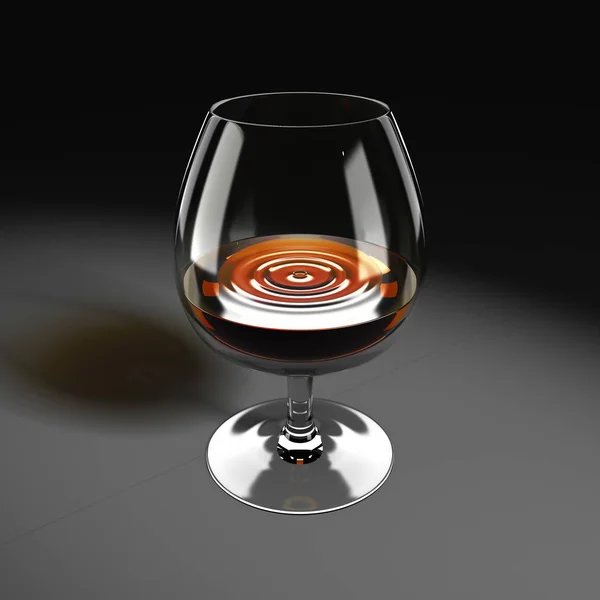 白兰地酒或白兰地的玻璃 — 图库照片