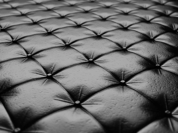 Czarna skórzana tapicerka — Zdjęcie stockowe