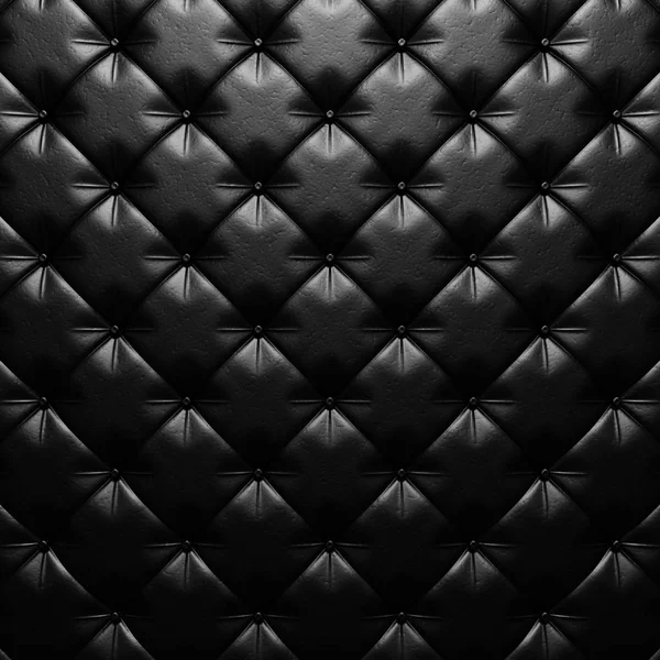 Black leather upholstery — Stock Photo, Image
