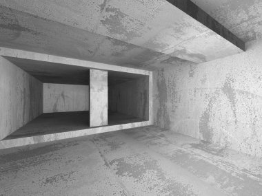 Soyut boş karanlık oda