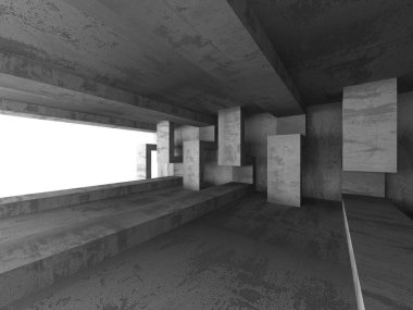 Soyut boş karanlık oda