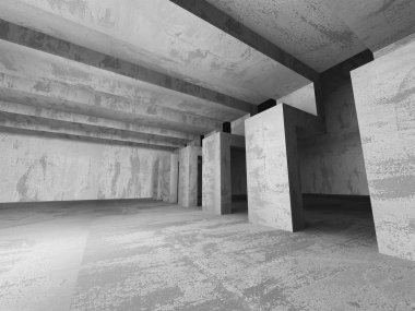 Soyut boş karanlık oda