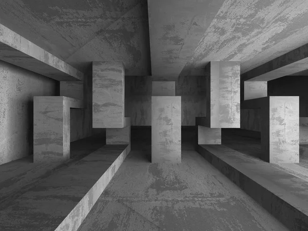 Het donkere betonnen platform — Stockfoto