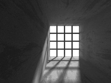 Boş karanlık beton Oda