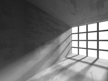 Soyut boş karanlık oda