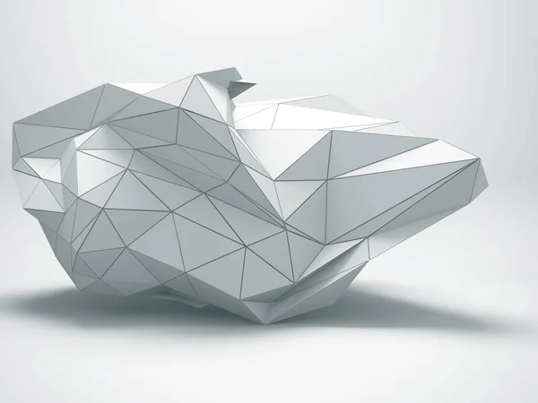 Abstrakcja Biały poligonalnego powierzchni — Zdjęcie stockowe