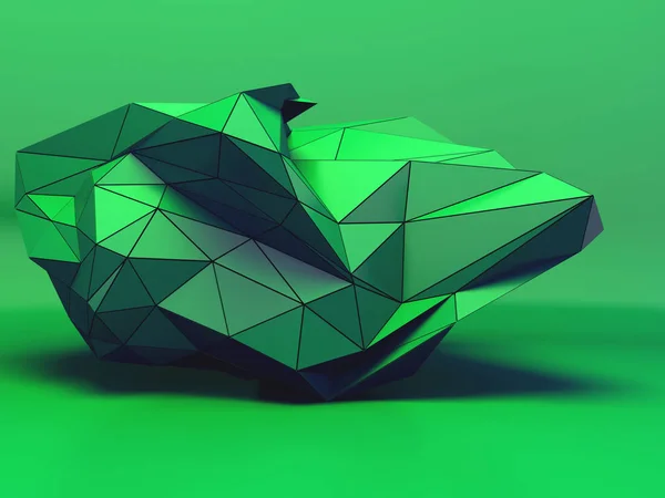 Abstrakt grön poligonal yta — Stockfoto