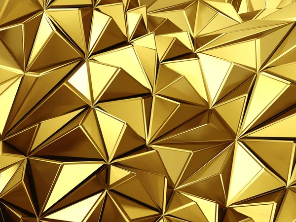 Wielokątne powierzchni złoty — Zdjęcie stockowe