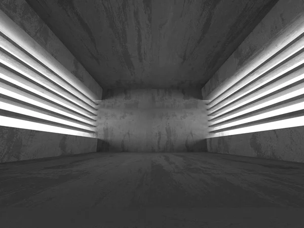 Tomt, mørkt betongrom – stockfoto