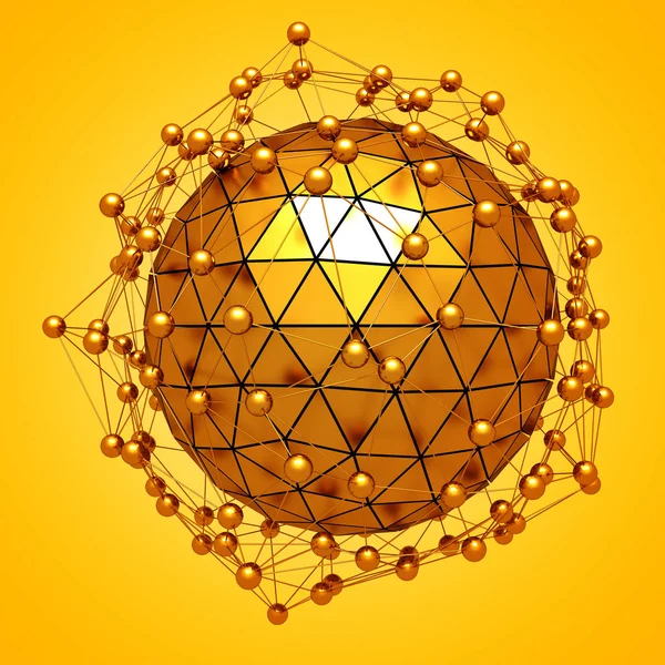 Struktura fasetowanych Sphere Abstrakcja — Zdjęcie stockowe