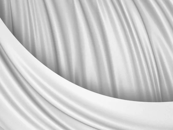Tejido de seda blanca ondulada — Foto de Stock