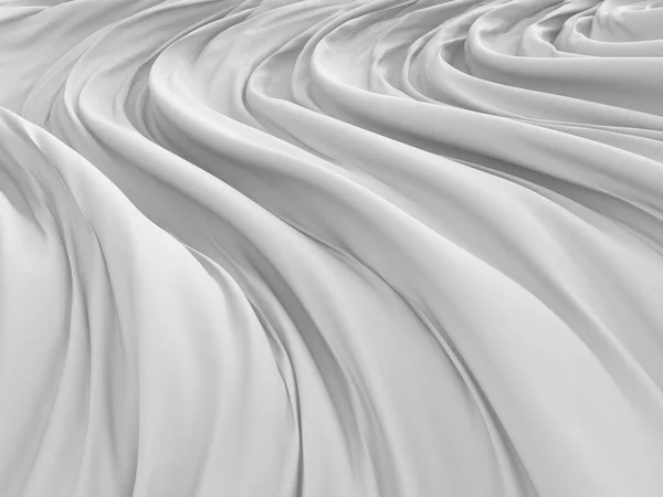 Rippled white silk fabric — Stock Photo, Image