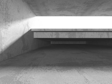 Soyut boş karanlık oda. 