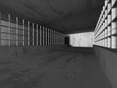 Karanlık Bodrum boş odası iç. 