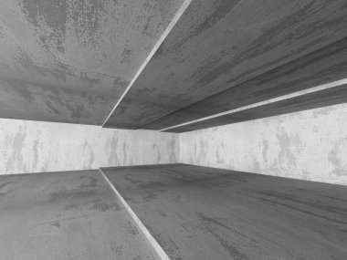 Soyut boş karanlık oda. 