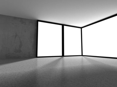 Karanlık Bodrum boş odası iç. 