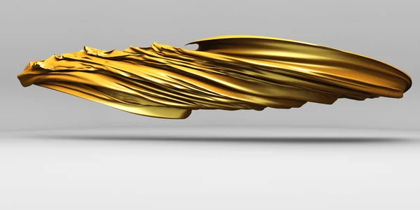 Panno di raso di seta di lusso oro volante — Foto Stock