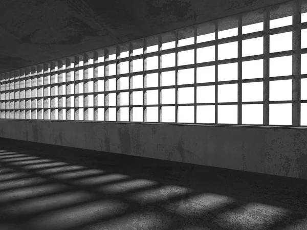 Dark empty room. Concrete rusty walls. — Stock Photo, Image