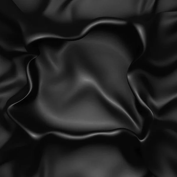 Black Silk Satin Cloth Background — Stock Photo, Image