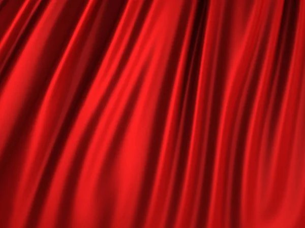 赤い絹の波状の布生地のエレガントな背景 — ストック写真
