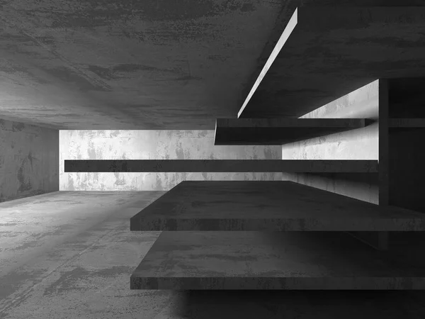 Dark concrete empty room. — Stock Photo, Image
