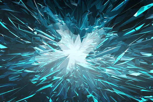 Abstracte achtergrond van blauw glas kristallen — Stockfoto