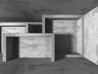 Karanlık Bodrum boş odası iç.