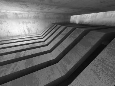 Soyut boş karanlık oda